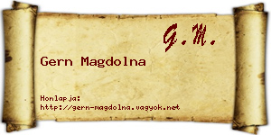Gern Magdolna névjegykártya