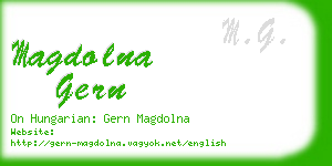 magdolna gern business card